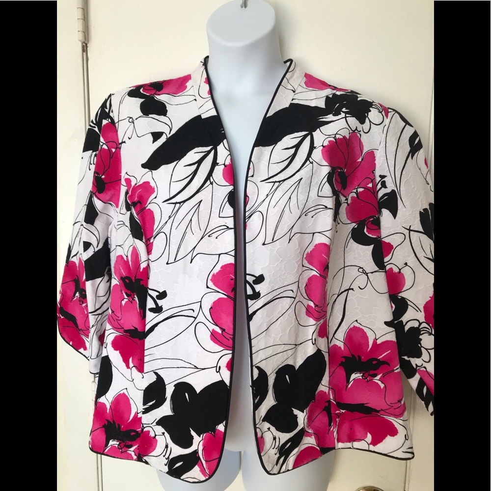 Dressbarn Floral Cotton Jacket  / Size 22/24
